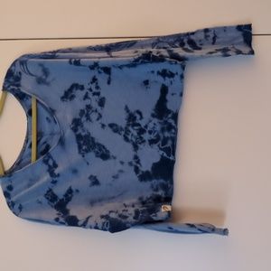 Blue Tye Dye Crop Top